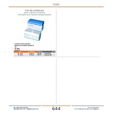 Film de scellement pour culture tissulaire résistant aux hautes températures