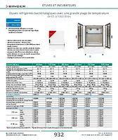 Etuves réfrigérées bactériologiques avec une grande plage de température de 65 à 1060 litres