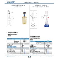 Appareil de filtration en verre borosilicaté , Ø 47 mm