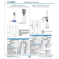 Appareils de filtration en verre Ø 25 mm, pour microanalyses