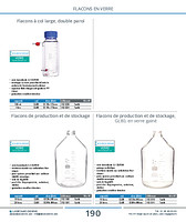 Flacons de production et de stockage