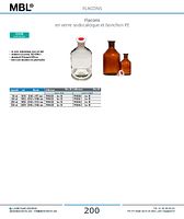 Flacon en verre ambré en verre sodocalcique et bonchon PE