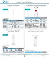 Flacons laveurs de Drechsel pour gaz