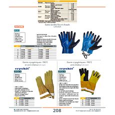 Gants cryogéniques -196°C et anti-chaleur en cuir