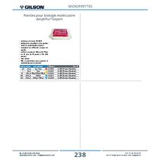 Pointes pour biologie moléculaire AmpliPur® Expert