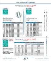 Pipettes graduées Hirschmann® classe AS type 3, bande Schellbach