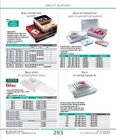 Bacs en mélamine avec couvercle transparent