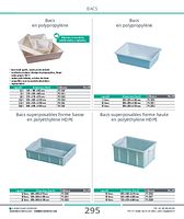 Bacs en polypropylène