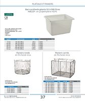 Paniers ronds en fil d'acier inox