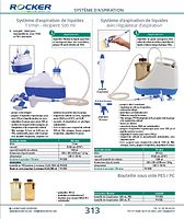 Système d'aspiration de liquides avec régulateur d'aspiration