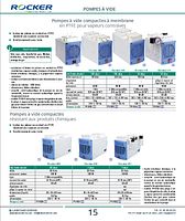 Pompes à vide compactes à membrane en PTFE pour vapeurs corrosives