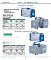 Pompes à vide compactes pour filtration sans gaz corrosifs