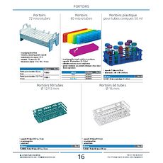 Portoir plastique pour tubes coniques 50 ml