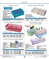 Portoirs submersibles pour tubes 1 à 50 ml