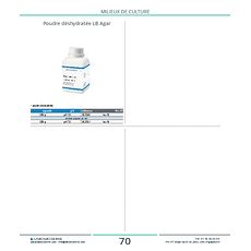 Poudre déshydratée LB Agar