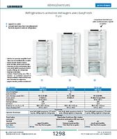 Réfrigérateurs armoires ménagers avec EasyFresh Pure