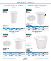 Poubelle ronde avec couvercle 35 litres