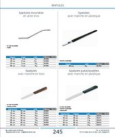 Spatules incurvées en acier inox