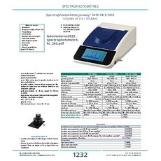 Spectrophotomètres VISibles et UV / VISibles Jenway® 7410-7415-7615