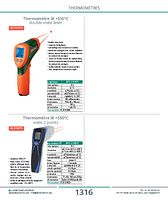 Thermomètre IR +550°C visée laser 2 points