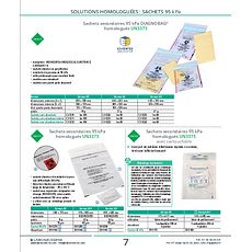 Sachets secondaires 95 kPa homologués UN3373