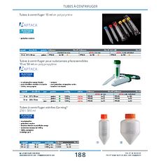Tubes à centrifuger photosensibles 15 e 50 ml en polypropylène