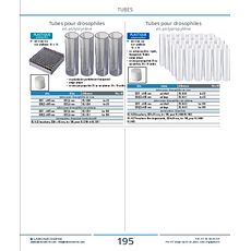 Tubes pour drosophiles en polypropylène