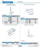 Raccords droits à embouts coniques pour tubes métriques