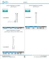 Joints d'agitateurs à palier cylindriques, avec joints mâles rodés