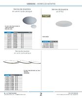 Verres de montre en verre sodocalcique