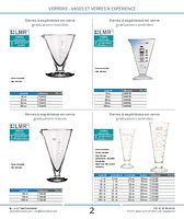 Verres à expérience en verre graduations ambrées