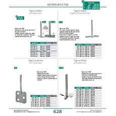Tiges à hélice à 2 pales fixes en inox