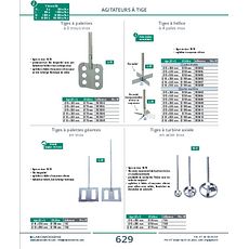 Tiges à turbine axiale en acier inox