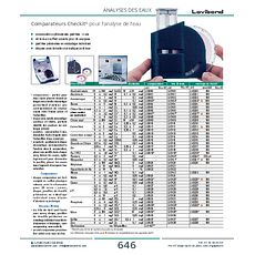 Comparateurs avec pastilles réactives - Analyse du Dioxyde de Chlore dans l'eau
