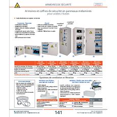 Coffres de sécurité en panneaux mélaminés pour acides / bases