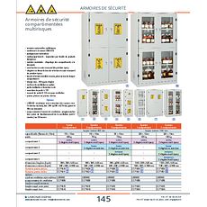 Armoires de sécurité compartimentées multirisques portes pleines