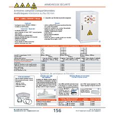 Armoires comptoir compartimentées multirisques résistance au feu 90 min