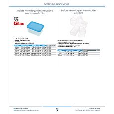 Boîtes hermétiques translucides en HDPE