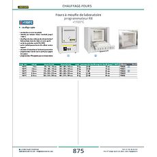 Fours à moufle de laboratoire programmateur R8 +1100°C