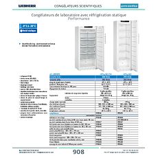 Congélateur de laboratoire avec réfrigération statique Performance