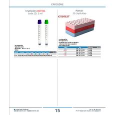 Cryotubes stériles code 2D, 5 ml