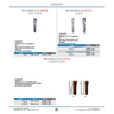Cryotubes à vis stériles opaques à jupe