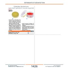 Collecteur de mercure avec insert spécial en mousse expansée