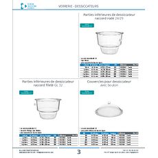 Couvercles pour dessiccateur avec bouton