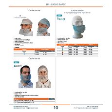 Caches-barbe en polypropylène non-tissé