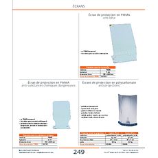 Ecran de protection en PMMA anti-substances chimiques dangereuses