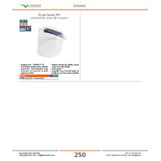 Ecran facial 701 compatible avec des loupes