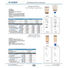 Supports de filtre à verrouillage rotatif
