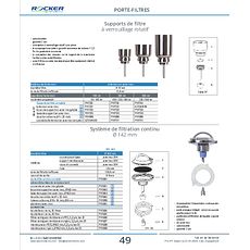 Supports de filtre à verrouillage rotatif