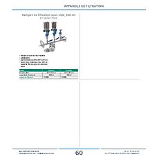 Rampes de filtration sous vide, 300 ml en acier inox